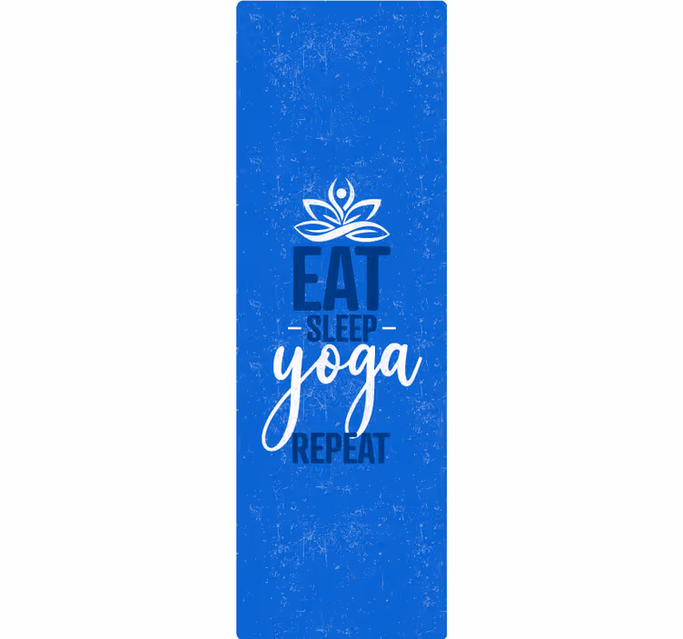 Estore de rolo azul comer dormir yoga repetir - TenStickers