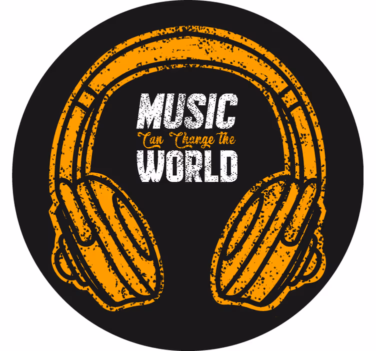 Estore de rolo juvenil a música transforma o mundo - TenStickers