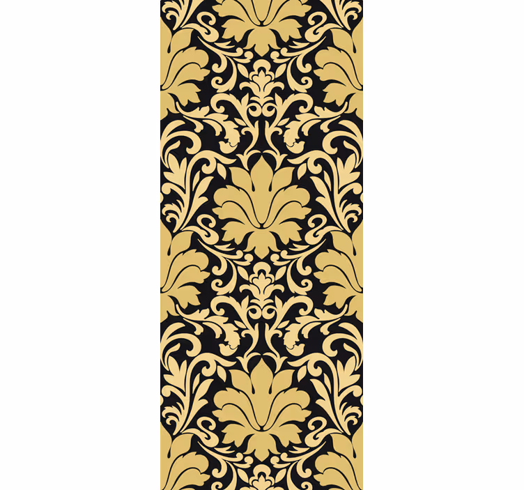 Estore de rolo vintage com decoração damasco elegante - TenStickers