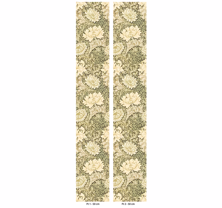 Estore de rolo vintage crisântemo art nouveau - TenStickers