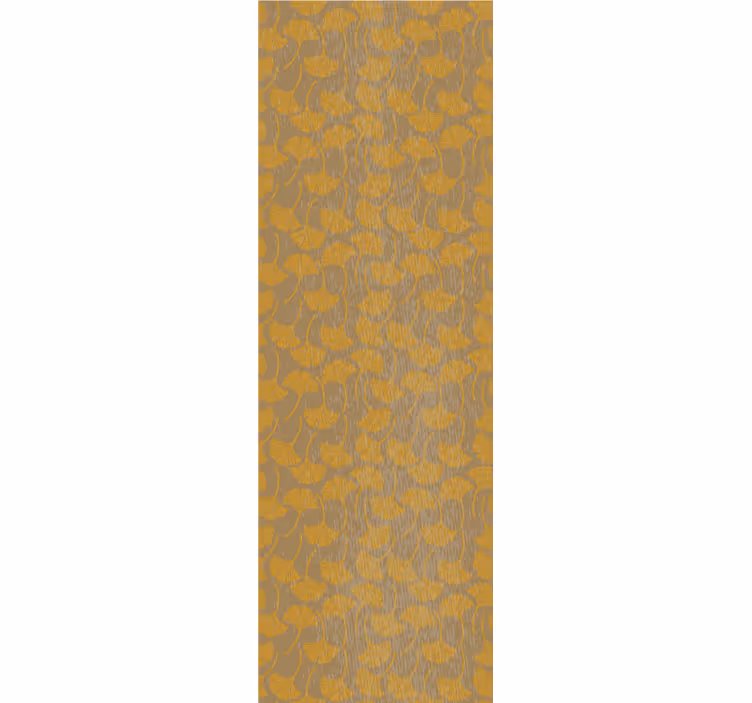 Estore de rolo vintage com padrão de folhas ginkgo - TenStickers