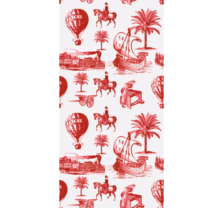 Estore de rolo vintage balões de ar quente franceses - TenStickers