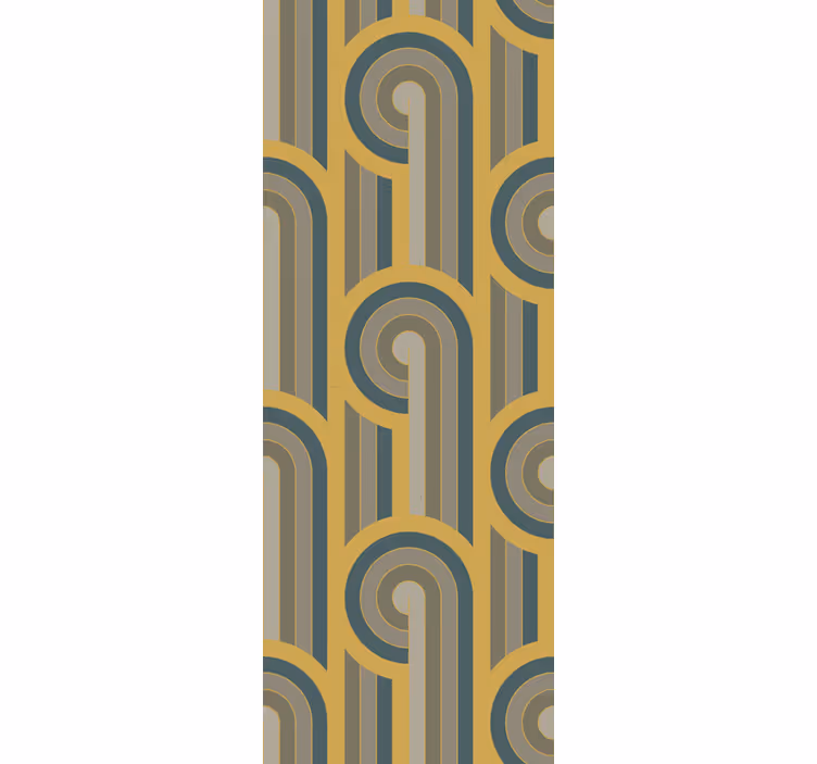 Estore de rolo vintage com formas geométricas art déco - TenStickers
