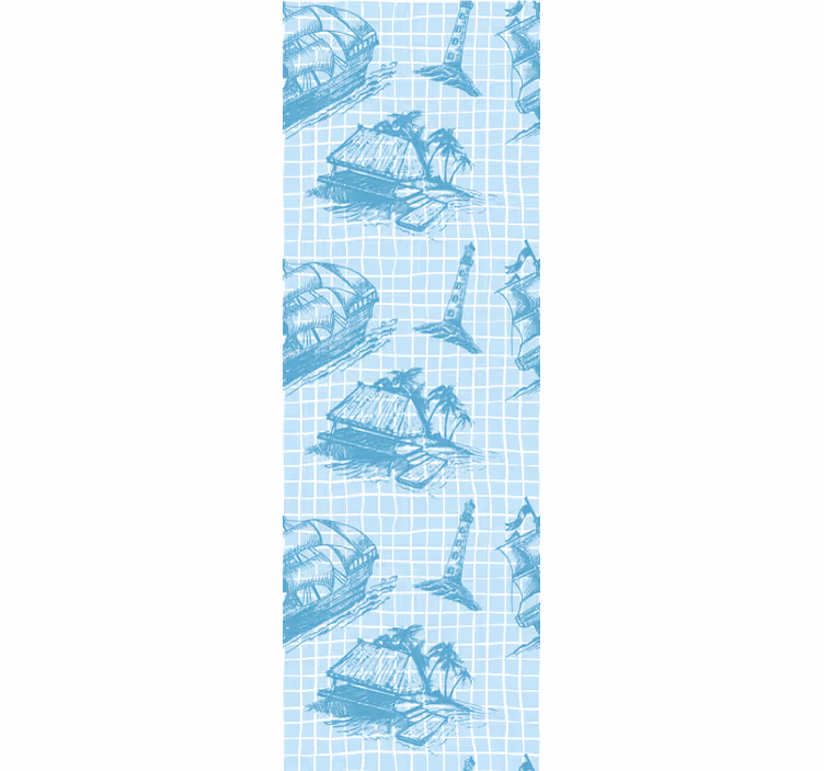 Estore de rolo vintage com estampa toile westwind - TenStickers