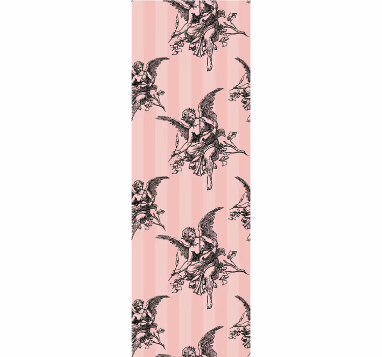 Estore de rolo vintage com design em padrão toile de jouy - TenStickers
