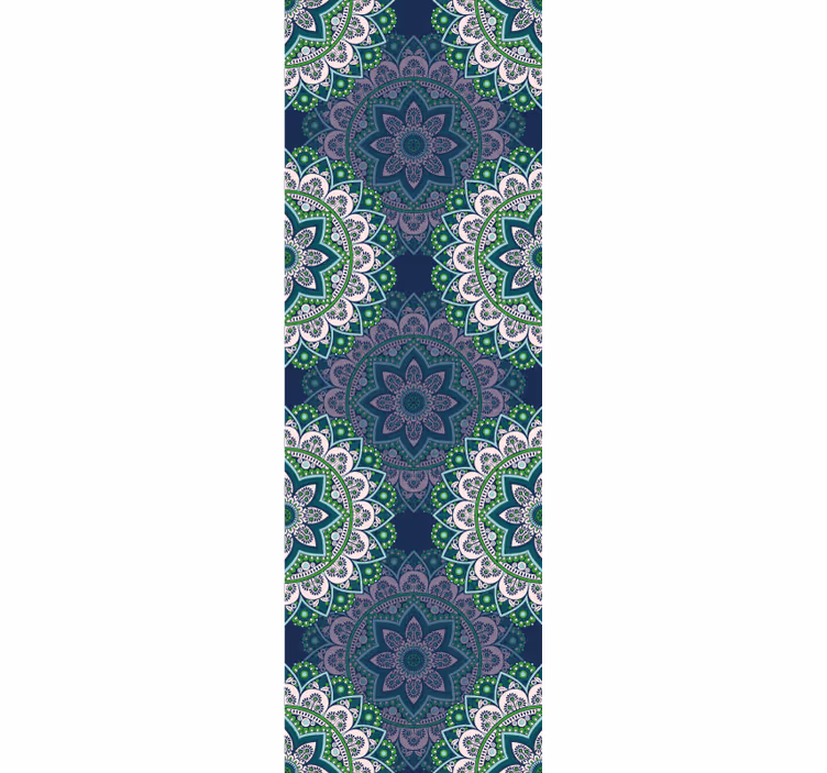 Estore de rolo vintage mandala em vitral - TenStickers