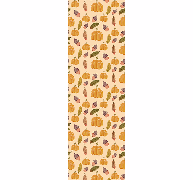 Estore de rolo vintage abóboras e folhas vintage - TenStickers