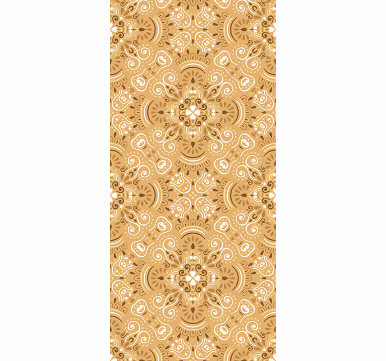 Estore de rolo vintage padrão ornamental bege - TenStickers