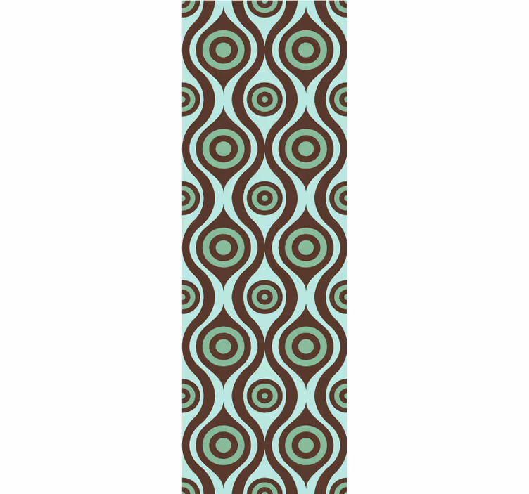 Estore de rolo vintage com padrão 70's de formas irregulares - TenStickers