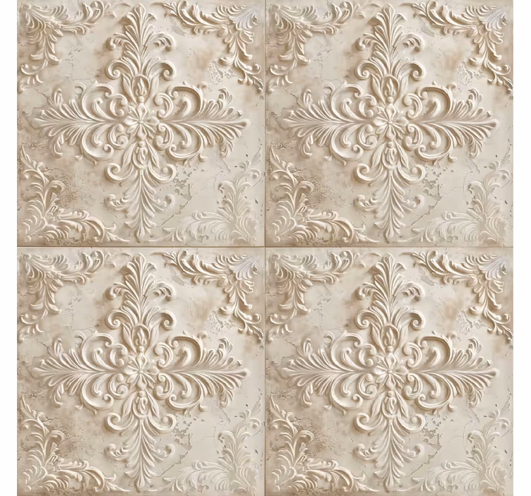 Estore de rolo vintage azulejos bege - TenStickers
