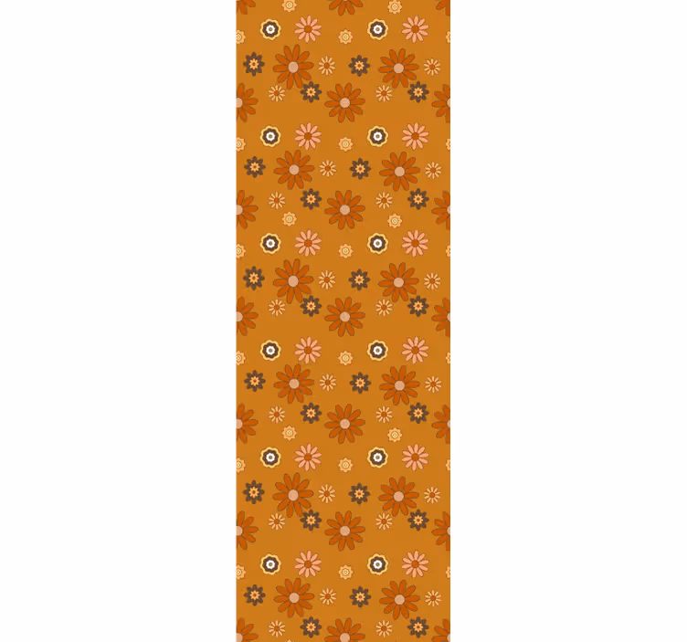 Estore de rolo vintage poder das flores dos anos 60 - TenStickers