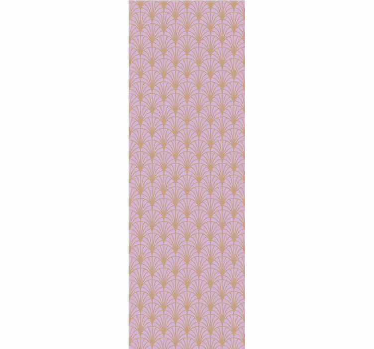 Estore de rolo vintage padrão de escamas rosa e dourado - TenStickers