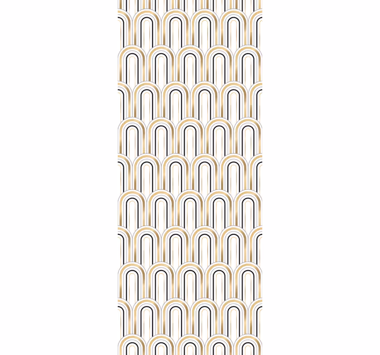 Estore de rolo vintage com figuras geométricas art deco - TenStickers