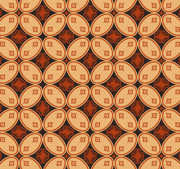 Estore de rolo vintage papel de parede com motivos retrô - TenStickers
