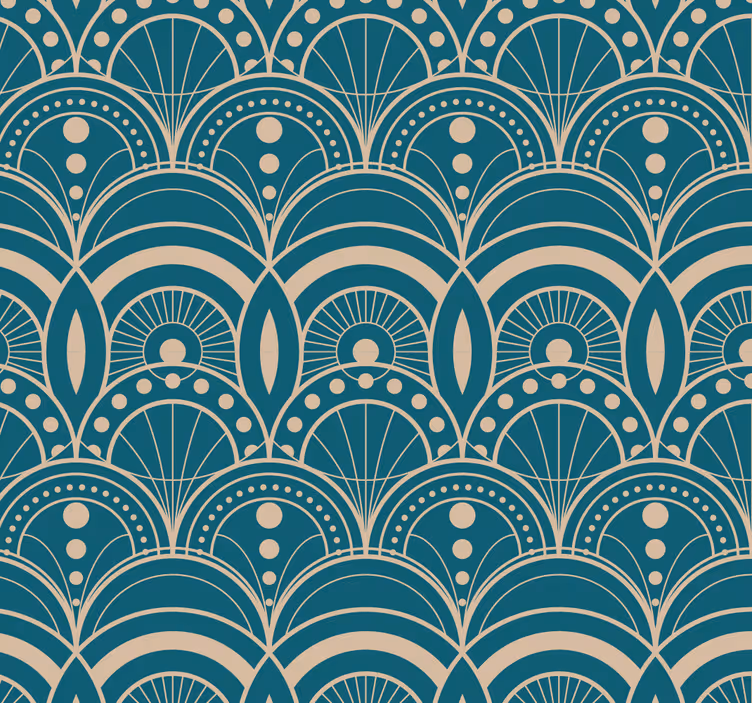 Estore de rolo vintage papel de parede art déco - TenStickers