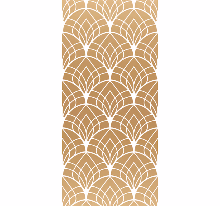 Estore de rolo vintage padrão decorativo branco e dourado - TenStickers