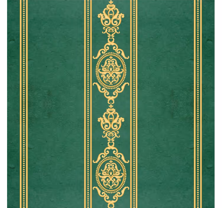 Estore de rolo vintage listras douradas verticais - TenStickers