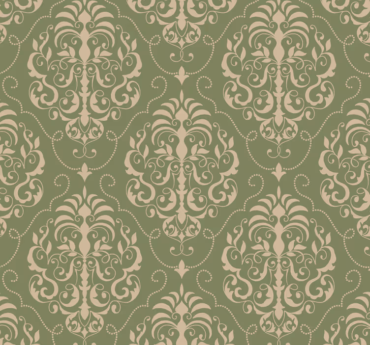 Estore de rolo vintage papel de parede clássico com flores - TenStickers