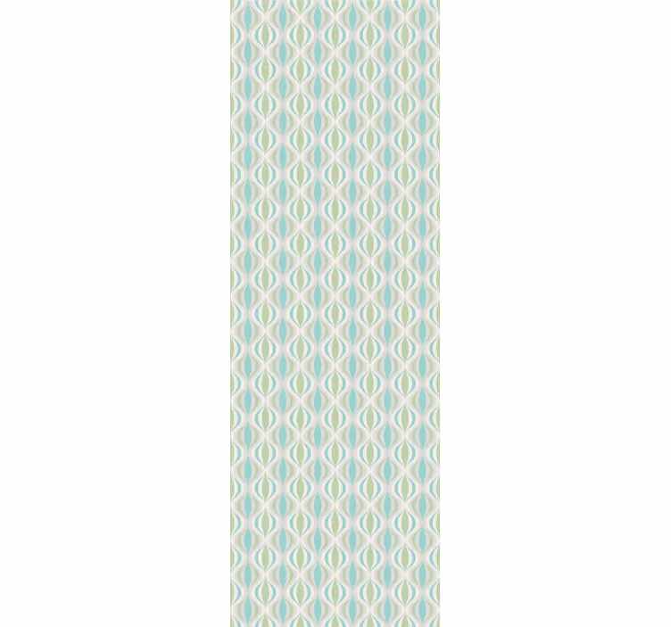 Estore de rolo vintage padrão 70s em cores claras - TenStickers