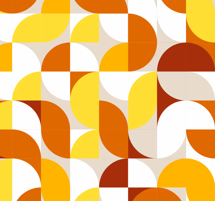 Estore de rolo vintage estilo laranja e amarelo - TenStickers