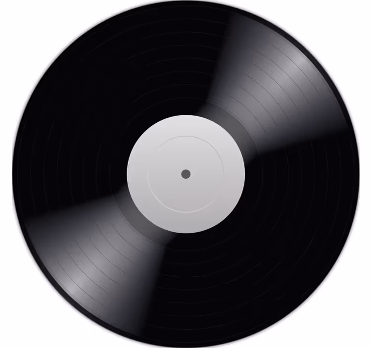 Estore de rolo preto tapete vinílico disco de vinil - TenStickers