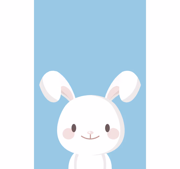 Coelho branco cego nórdico - TenStickers