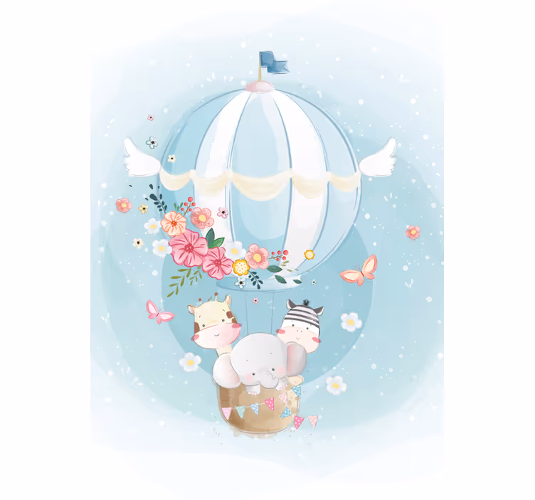Balão de ar quente com fauna cega nórdica - TenStickers