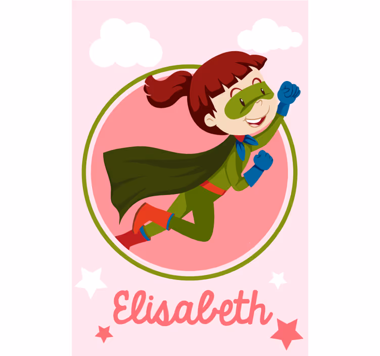 Supermulher verde com nome super-herói cega - TenStickers