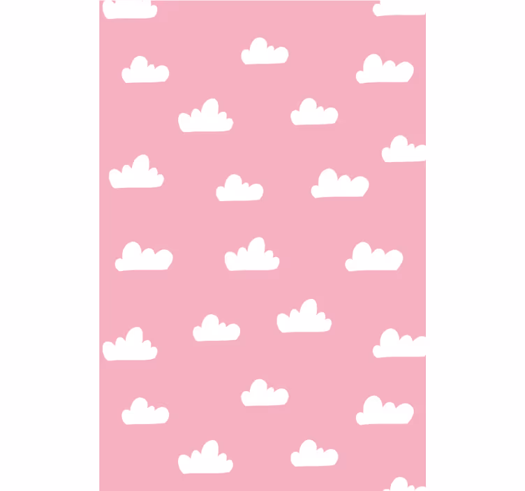 Cortina de janela nuvem padrão rosa - TenStickers