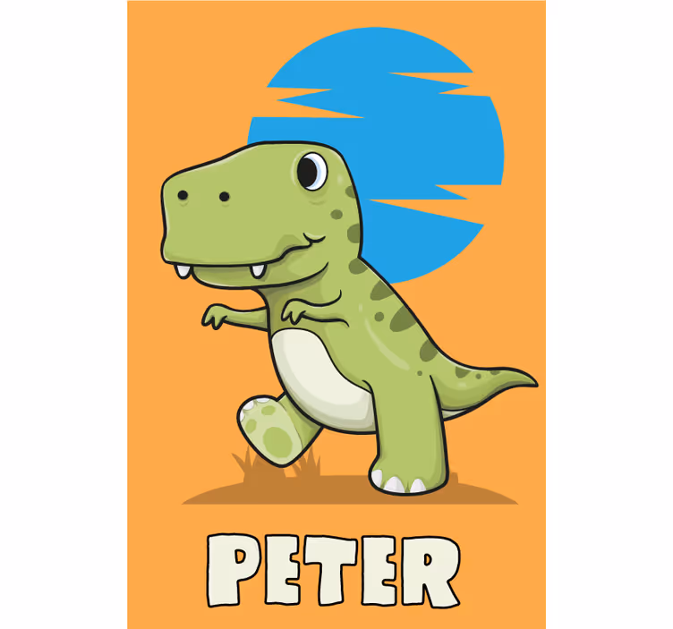 Cortina de janela impressa personalizada t-rex verde - TenStickers