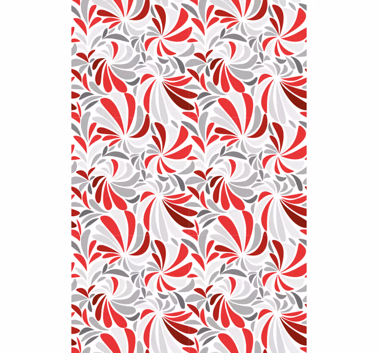 Flores cinza e vermelho clássico cego - TenStickers