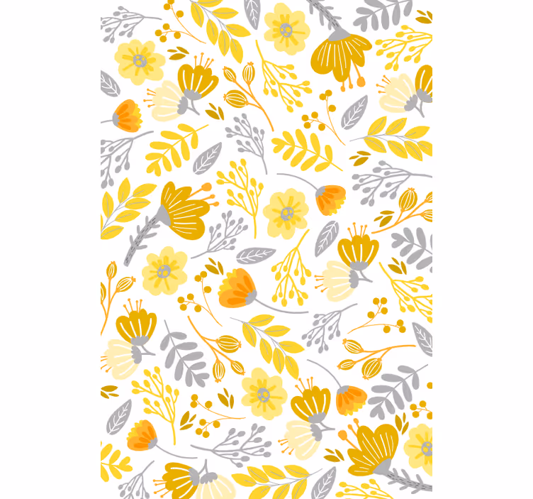 Cortina de cozinha flor amarela - TenStickers
