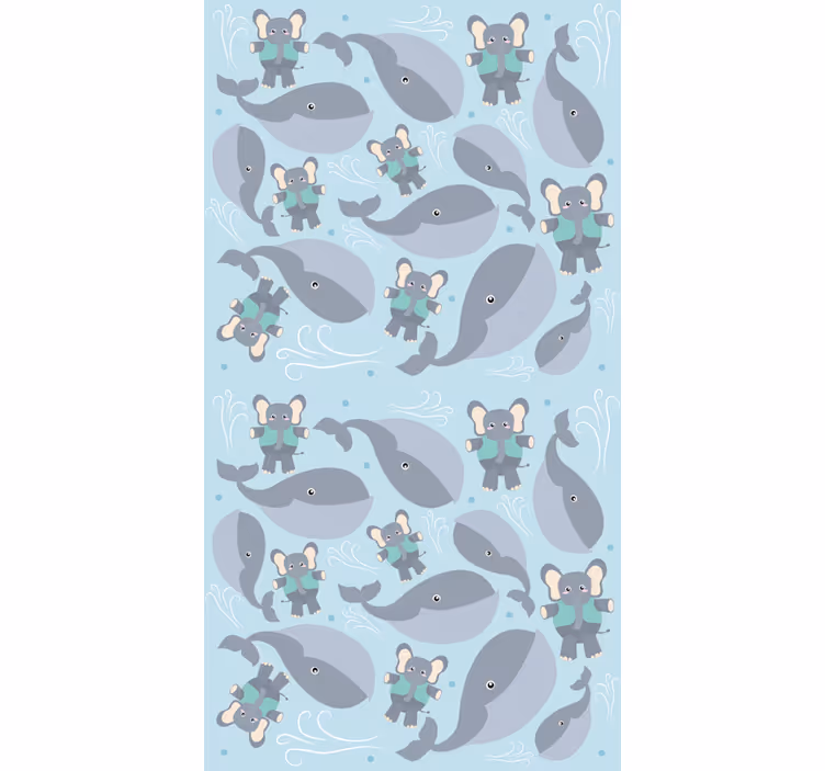Estore de rolo quarto de bebé animais brincalhões - TenStickers