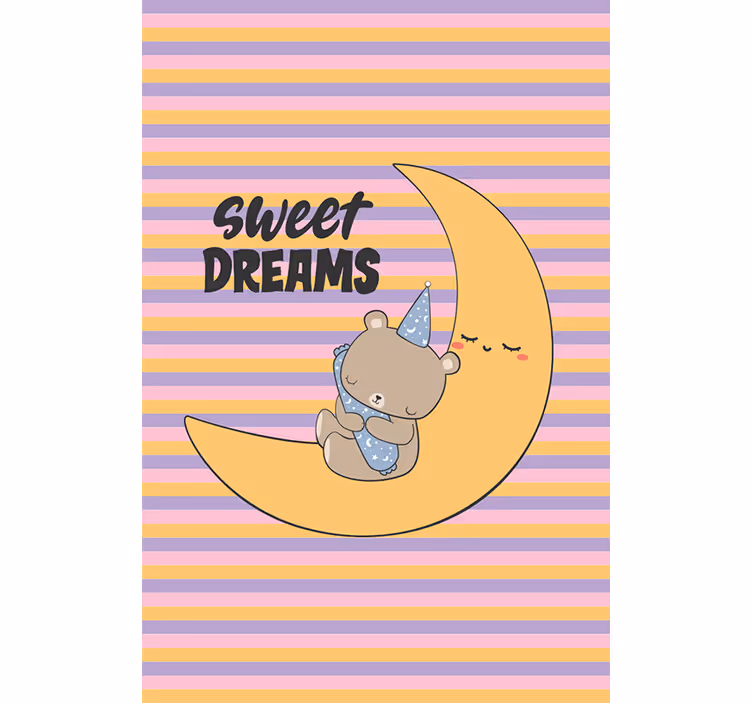 Estore de rolo quarto de bebé urso do sono ao luar - TenStickers