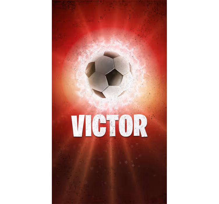 Bola de fogo com cego de futebol de nome - TenStickers