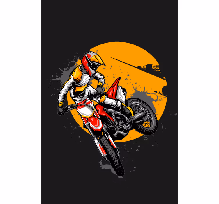 Moto divertida esportes cegos - TenStickers