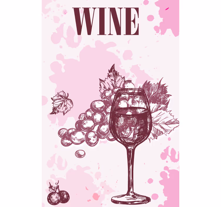 Taças de vinho divertidas cortinas da sala de jantar - TenStickers