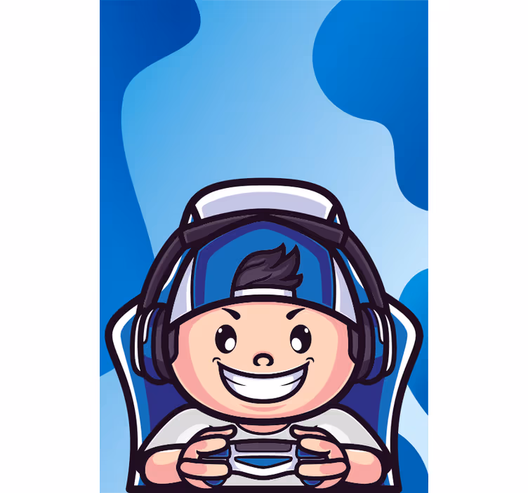 Menino gamer crianças geek cego - TenStickers
