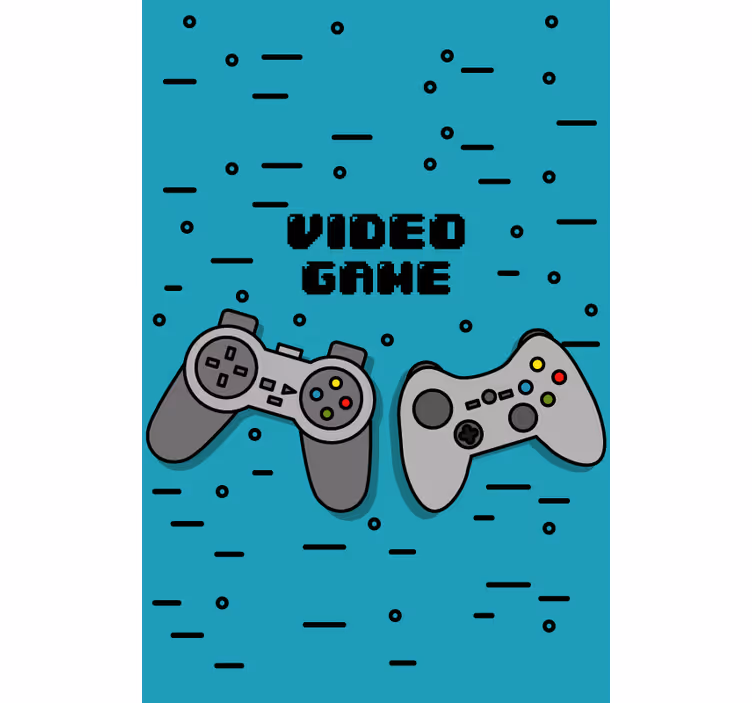 Duas cortinas de rolo geek retro controladores - TenStickers
