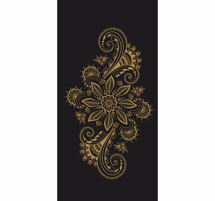 Ilustração mehndi ornamento da sala de estar estor - TenStickers