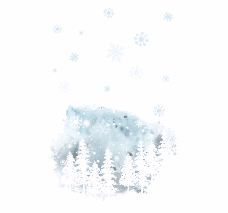 Arte de conífera de inverno estor da sala - TenStickers