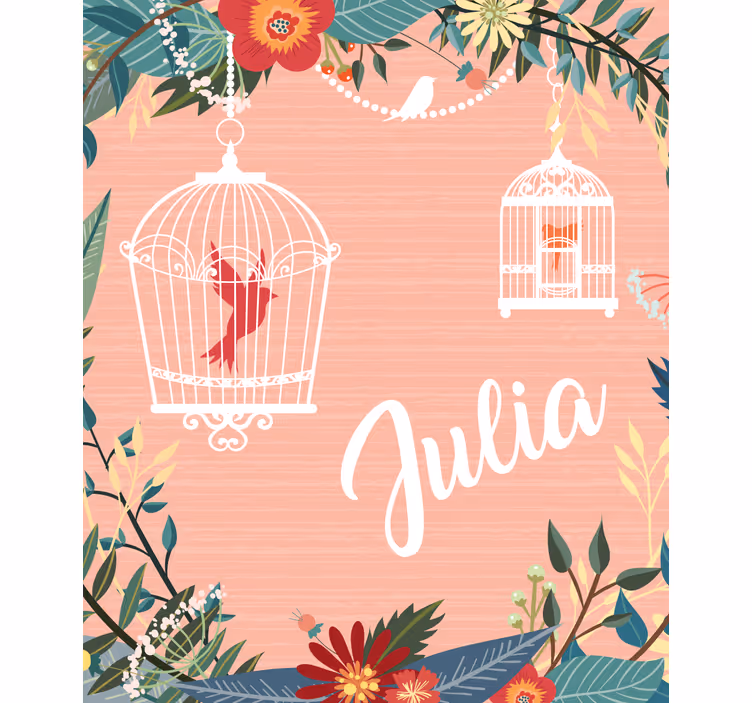 Estore de rolo flores e plantas gaiolas e flores - TenStickers