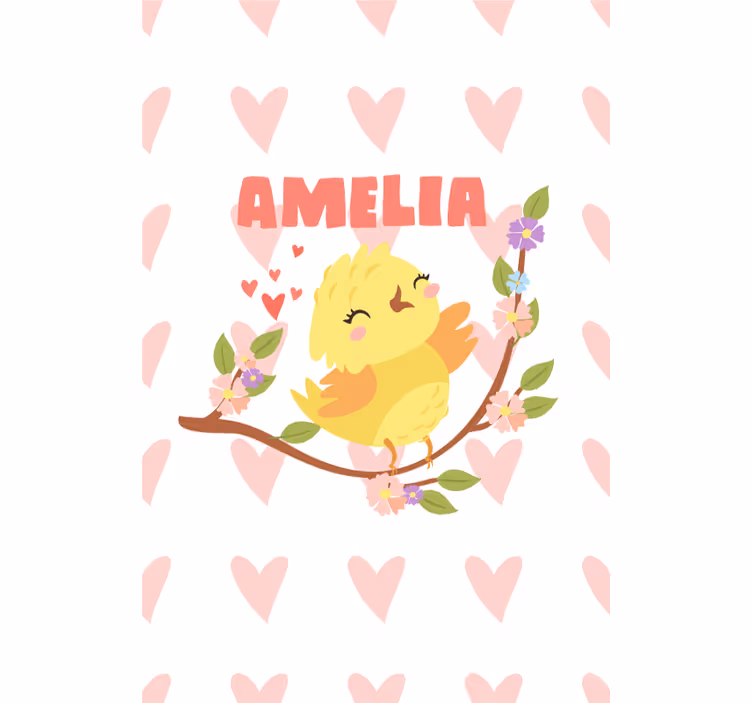 Estore de rolo personalizável design de pássaro fofo - TenStickers