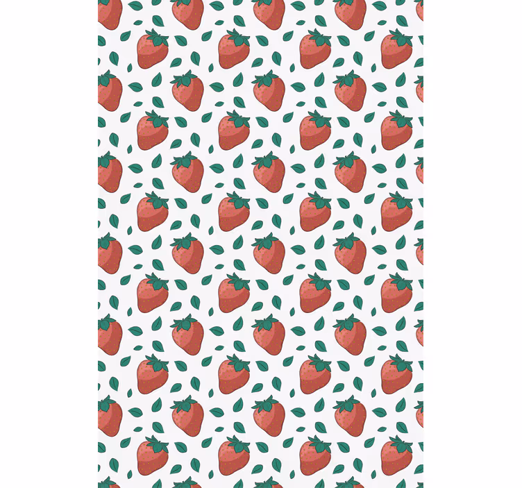 Morango e folhas de frutas e vegetais cegos - TenStickers