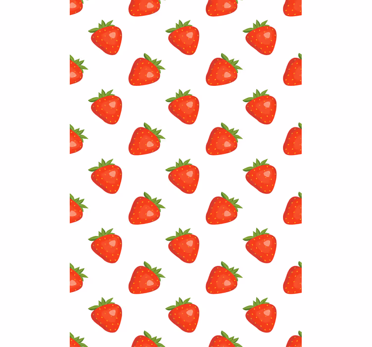 Padrão de morango na cortina de frutas e vegetais - TenStickers