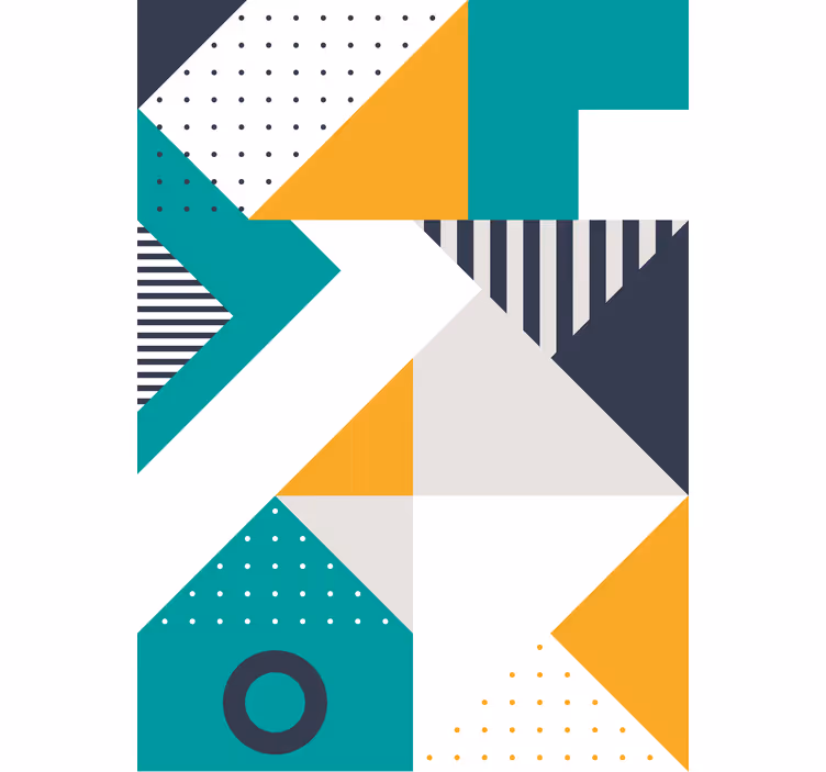 Triângulos geométricos arte pintura cega - TenStickers