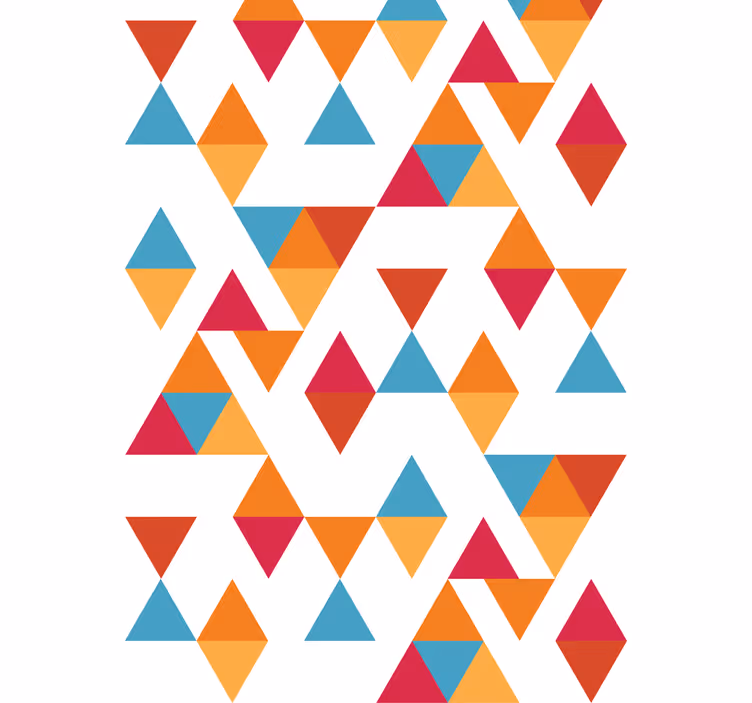 Pintura cega de arte geométrica em forma de diamante - TenStickers