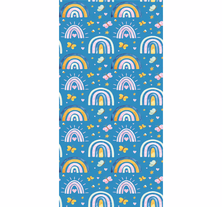 Estore de rolo infantil design de borboletas arco-íris - TenStickers