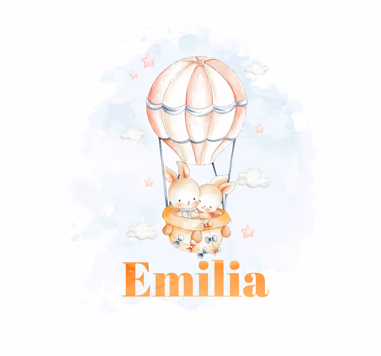 Balão pastel com animais doces cegos - TenStickers