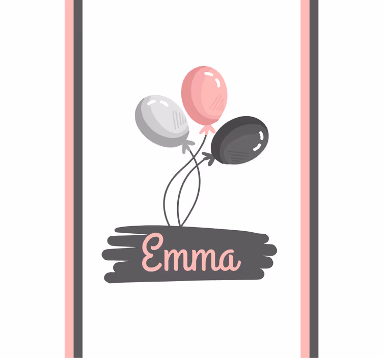 Estore de rolo infantil balões com nome - TenStickers
